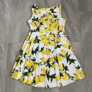 Vintage Inspired Lemon Print Dress